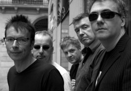 The current Undertones line-up with Paul McLoone on the right of the photo