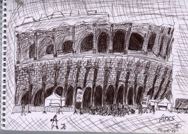 The arena in Nimes (Sydney Spender 2013)