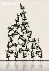 Stacked Office Chairs --- Image by © Richard Morrell/Corbis