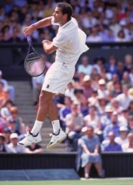 High-flying Pete Sampras won 14 Grand Slam titles in a stellar career