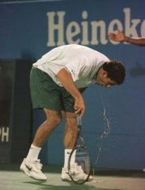It ain't pretty but it works; Sampras clears the system before returning to the court