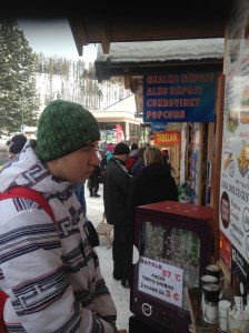 The stalls for sandwiches, beer and hot wine all do a brisk trade post-competition (Photo: Barney Spender 2015)