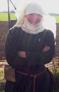 Detained by police on suspicion of being a terrorist, Maaike Buurman successfully arrived at Agincourt for the commemorations (Photo; B Spender)