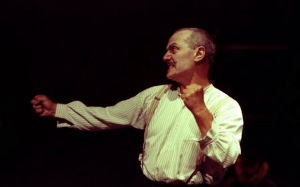 Steven Berkoff performing in his 1986 adaptation of Kafka's Metamorphosis (Photo: Roger Morton)